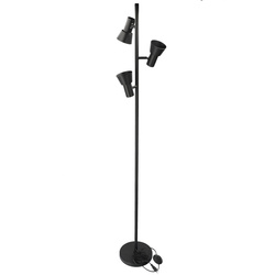 PELIXO F Černá stojací lampa, 3xGU10, 153cm, černá, EDO777658 EDO Solutions