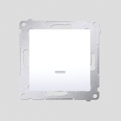 Kontakt Simon 54 Premium Bílý Vypínač jednonásobný s podsvícením LED (modul) rychlospojka, DW1L.01/11