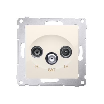 Kontakt Simon 54 Premium Krémová Anténní zásuvka R-TV-SAT průběžná (modul), DASP.01/41