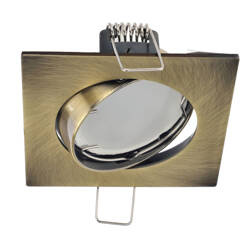 Zapuštěné stropní bodové svítidlo PARIL Brass IP20 čtvercová mosaz EDO777322 Edo Solutions