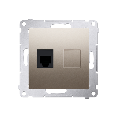 Kontakt Simon 54 Premium Zlatá Zásuvka telefónní jednonásobná RJ12 (modul), DT1.01/44