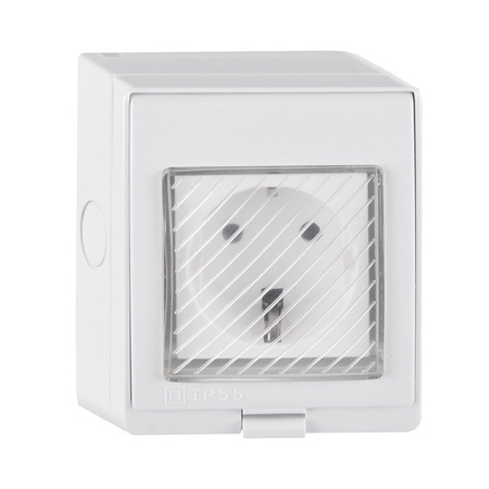 Venkovní elektrická zásuvka pro povrchovou montáž IP55 TUYA smart WiFi Polux 315915